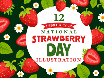 12 National Strawberry Day Illustration preview picture