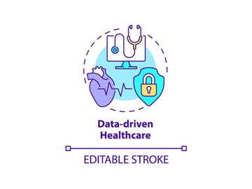 Data-driven healthcare concept icon preview picture