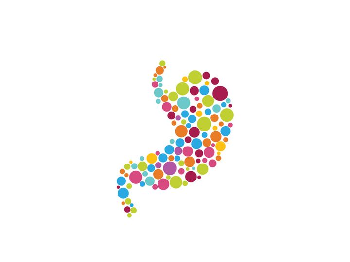 Stomach care icon logo designs illustration