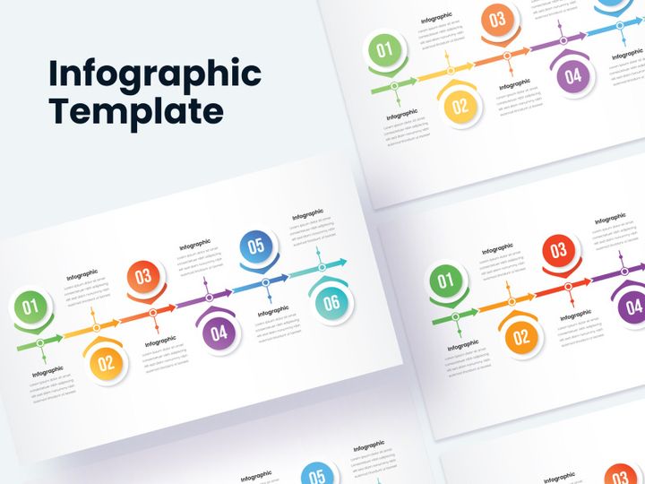 Infographic element with 6 steps
