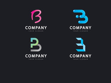 initial letter b logo design template