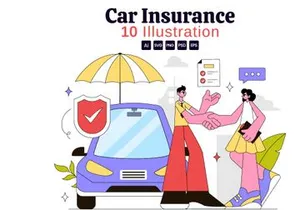 10 Car Insurance Illustration