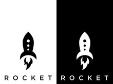 Creative and modern rocket logo,starship launch template.