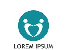 Community of people logo design with creative idea.