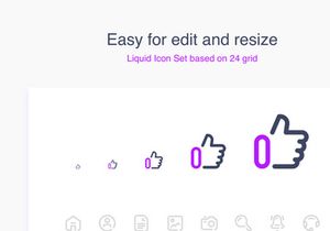 Liquid Icon Set 100+ excellent icons in three styles