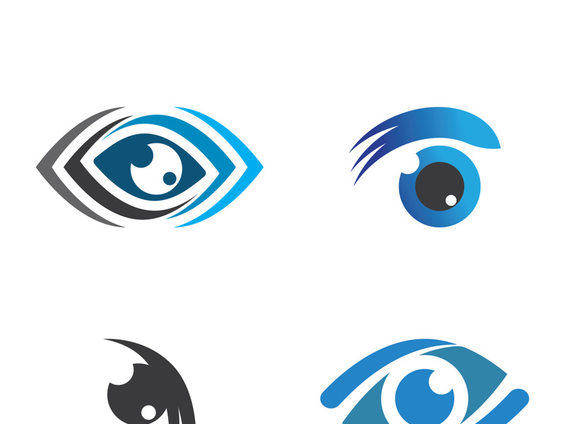 Eye logo icon design template illustration