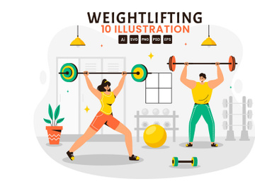 10 Weightlifting Sport Illustration preview picture