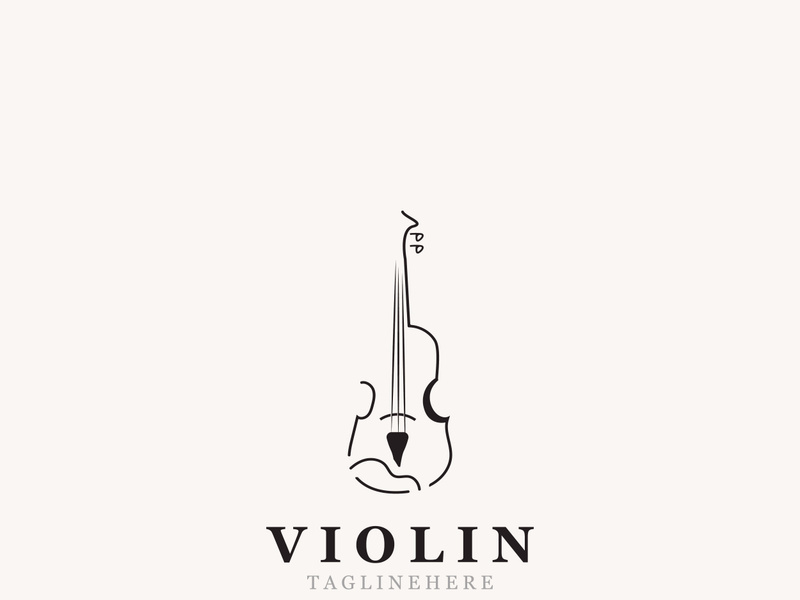 Violin instrument, vintage violin orchestra music design template