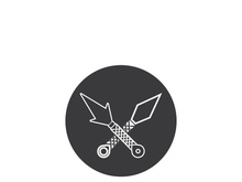 ninja weapons vector logo