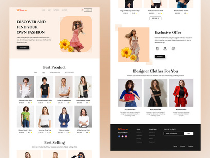 Rum go-Fashion landing page design