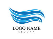 Wave beach vector illustration design logo