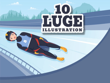 10 Luge Winter Sport Illustration preview picture