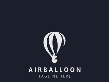 Air balloon logo creative design air transport symbol template simple illustration preview picture