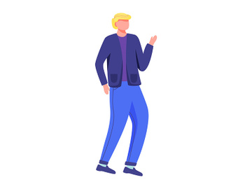 Dancing man flat vector illustration preview picture