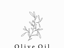 Hand drawn Botanical logo,leaf and natural olive fruit .Herbal, olive oil,cosmetic or beauty.