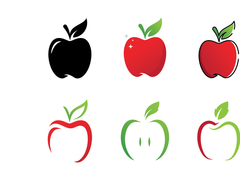 apple logo template design vector