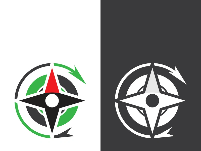 Compass logo template vector icon illustration design