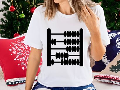 Traditional Abacus Calculation Tool Math Education Black Vector Icon