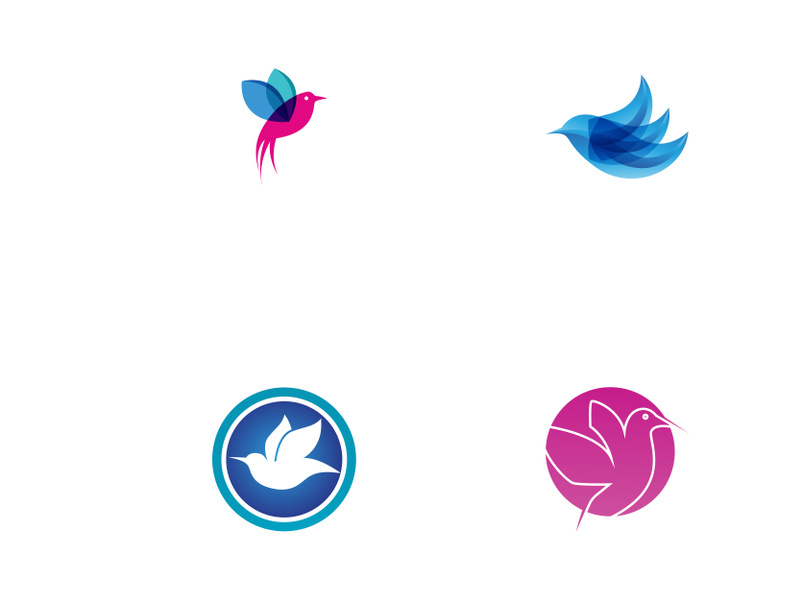 Creative colorful bird logo design.