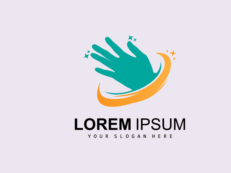 Hand Logo, Teamwork Vector, Team Company Design, Body health, Hand Care, Recycling