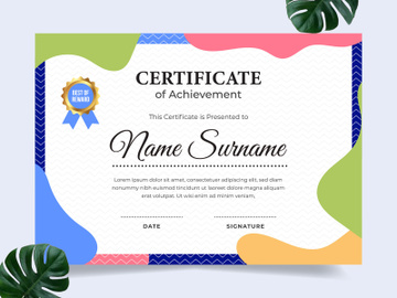 Modern certificate design template preview picture