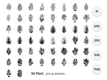 Plant Element Draw Black preview picture
