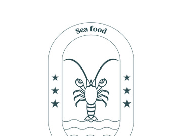 Vintage lobster logo preview picture