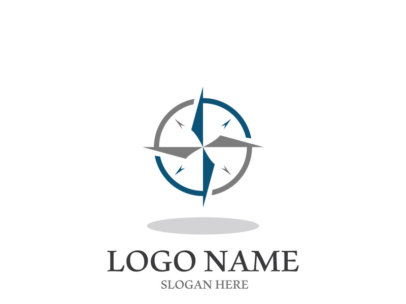 Compass logo template vector icon illustration design