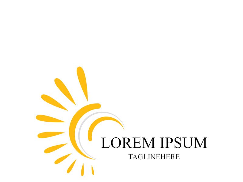 Yellow Sun Vector Logo Template eps