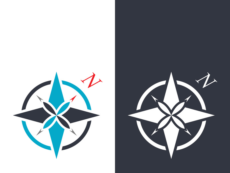Compass logo template vector icon illustration design
