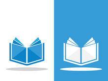 Digital book logo technology vector icon design