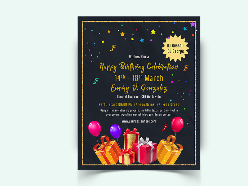 Birthday Party Social Media Post Template