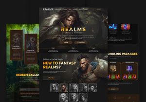 Fantasy | MMORPG Landing Page UI Kit