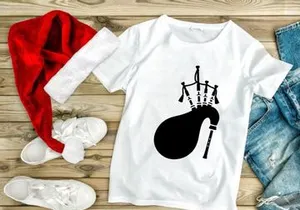 Traditional Scottish Bagpipes Musical Instrument Silhouette Icon