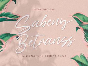 Sabeny Betranss - Handwritten Font preview picture