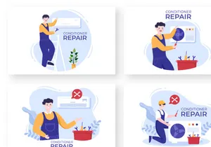 13 Air Conditioner Repair or Installation Illustration