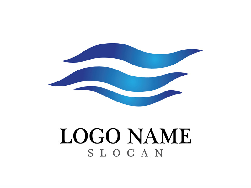 Wave beach vector illustration design logo