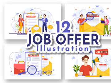 12 Businessman Job Offer Illustration preview picture
