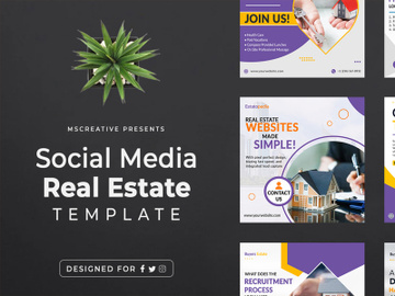 Creative Real Estate Instagram Post Social Media Template preview picture