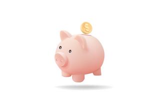 3D Business Vector Icon render with blender style