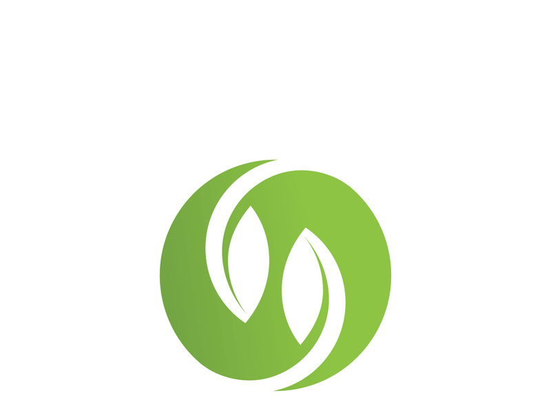 Green leaf ecology nature element vector icon