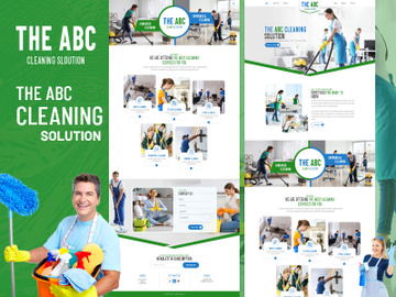 Cleaning Website UI Adobe Photoshop preview picture