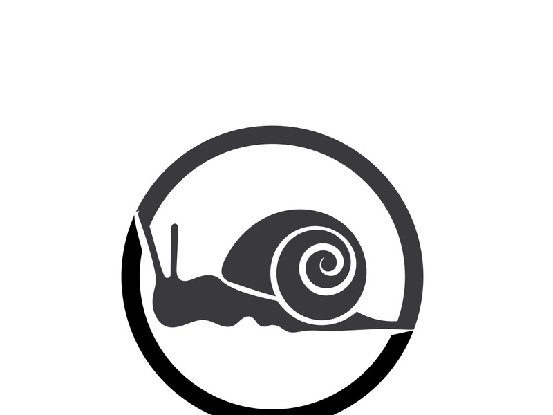 snail animal logo and symbol template