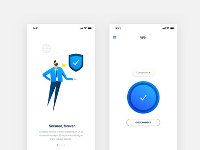 VPN Mobile App UI Kit