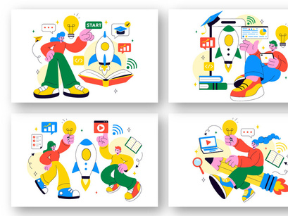 10 EdTech Startup Illustration