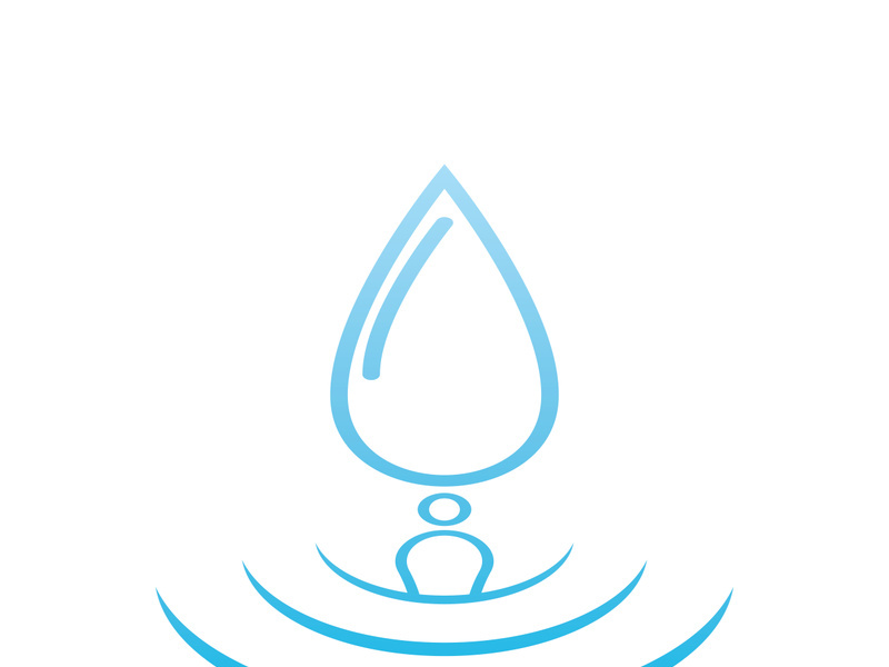 Water drop logo template vector illustration design