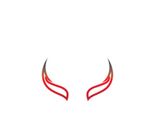 Devil horn Vector icon design illustration Template