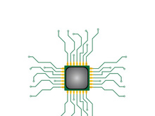 Circuit processor symbol and icon