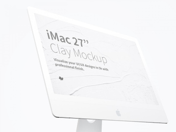 Clay iMac 27” Mockup, Display Close Up preview picture