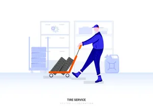 [Part 30] Car Service Vector Scenes